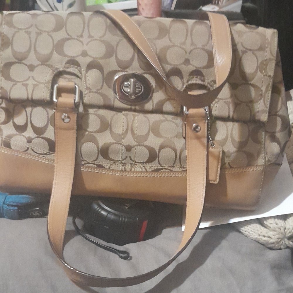 Coach Signature Brown Handbag